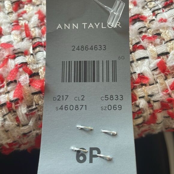Ann Taylor Red and White Tweed Mini Dress - Picture 11 of 13